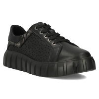 Černé kožené sneakersy Filippo DP6164/24 BK