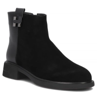 Černé kožené kotníkové boty Filippo DBT8249/26 BK