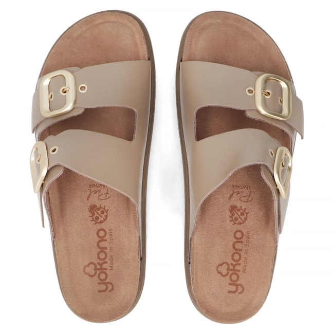 Taupe pantofle Yokono TUNEZ-130