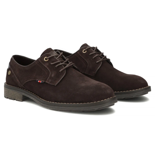 Hnědé kožené polobotky Filippo MP8317/26 D BR