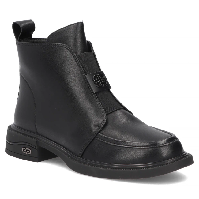Černé kožené kotníkové boty Filippo DBT8239/26 BK