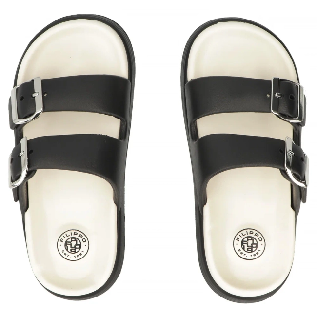 Černé pantofle Filippo DK7914/26 BK