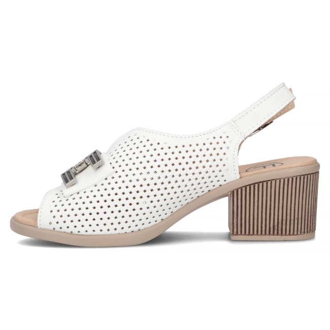 Bílé kožené sandály Filippo DS6033/24 WH