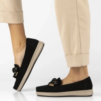 Černé kožené mokasíny Filippo DP6457/26 BK SU