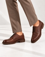 Hnědé kožené polobotky Filippo MP8013/26 BR