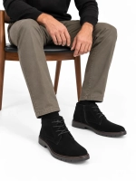 Černé kožené kotníkové boty Filippo MBT8318/26 BK