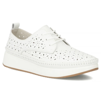Bílé kožené polobotky Filippo DP7574/26 WH