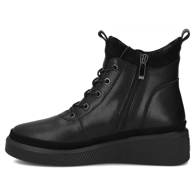Černě kožené kotníkové boty Filippo DBT4799/25 BK