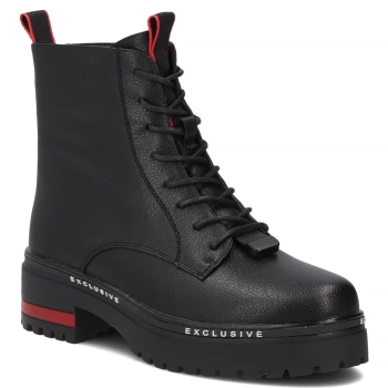 Černě kožené kotníkové boty Filippo DBT8127/26 BK