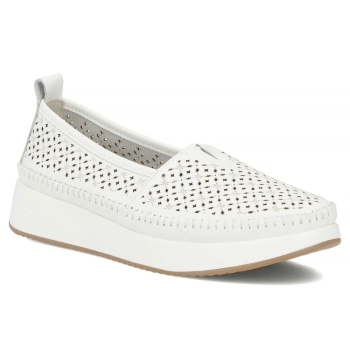 Bílé kožené polobotky Filippo DP4555/26 WH