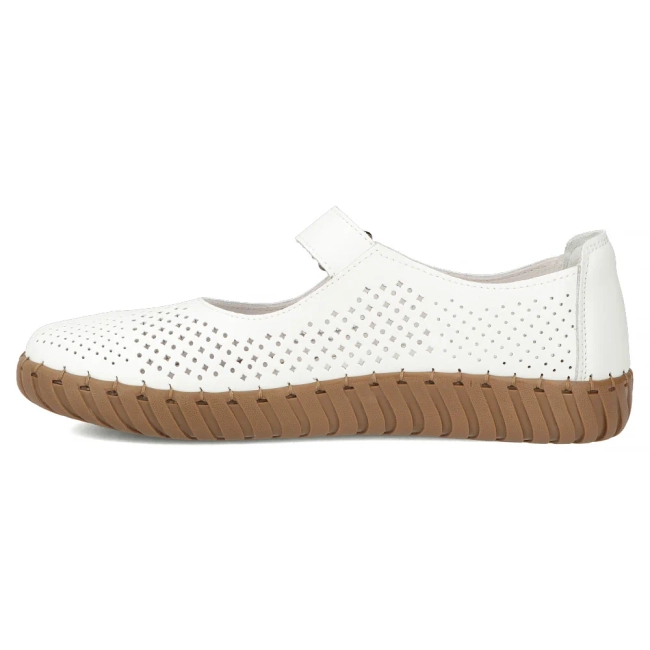 Bílé kožené polobotky Filippo DP7551/26 WH