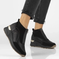 Černé sneakersy Rieker N6361-00