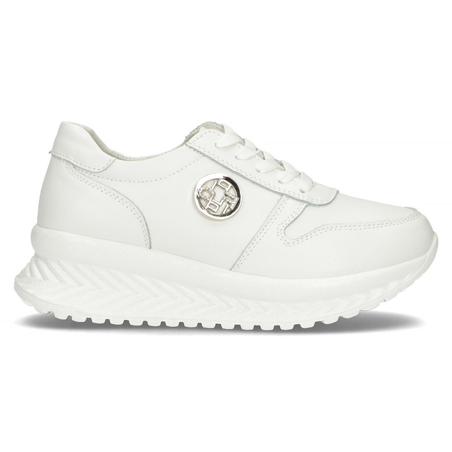 Bílé kožené sneakersy Filippo DP3547/22 WH