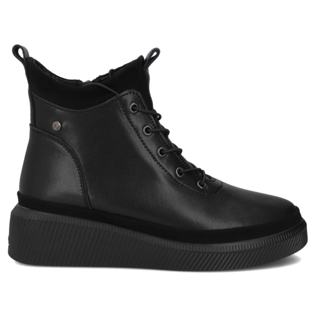 Černě kožené kotníkové boty Filippo DBT4799/25 BK
