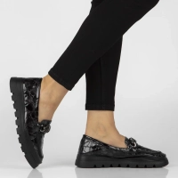 Šedé kožené polobotky na klínku Filippo DP8004/26 GR