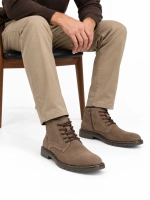 Taupe kožené kotníkové boty Filippo MBT8318/26 TP