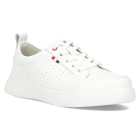 Bílé kožené polobotky Filippo DP6127/24 WH