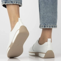 Bílé kožené tenisky na platformě Filippo DP6740/26 WH