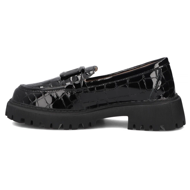 Černé kožené polobotky Filippo DP8328/26 BK