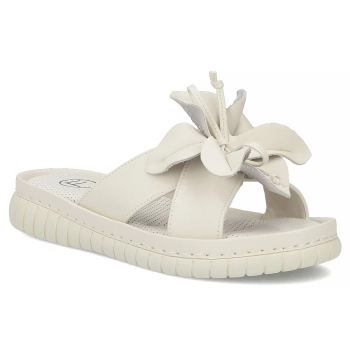 Béžové kožené pantofle Filippo DK7762/26 BE