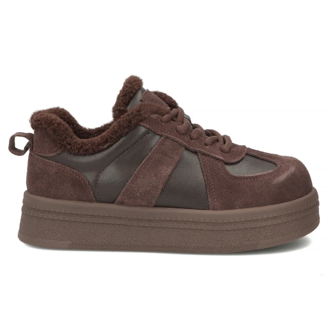 Hnědé kožené tenisky Filippo DP7948/26 D BR