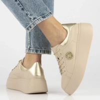 Béžové kožené sneakersy Filippo DP6058/25 BE