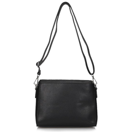Kabelka Toscanio Leather Suede Flap A179 černá