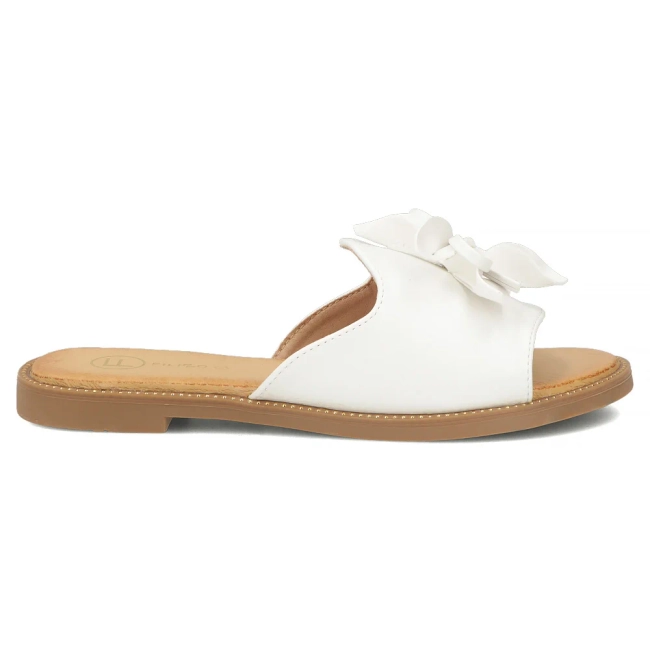 Bílé pantofle Filippo DK7898/26 WH