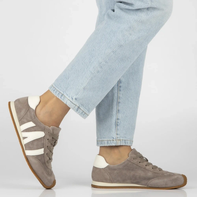Taupe kožené tenisky Filippo DP7963/26 TP